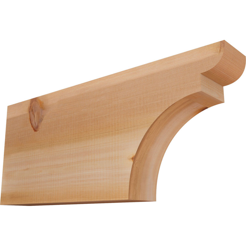 Yorktown Smooth Rafort Tail, Cèdre rouge, H 10 po x l 24 po x P 3,5 po