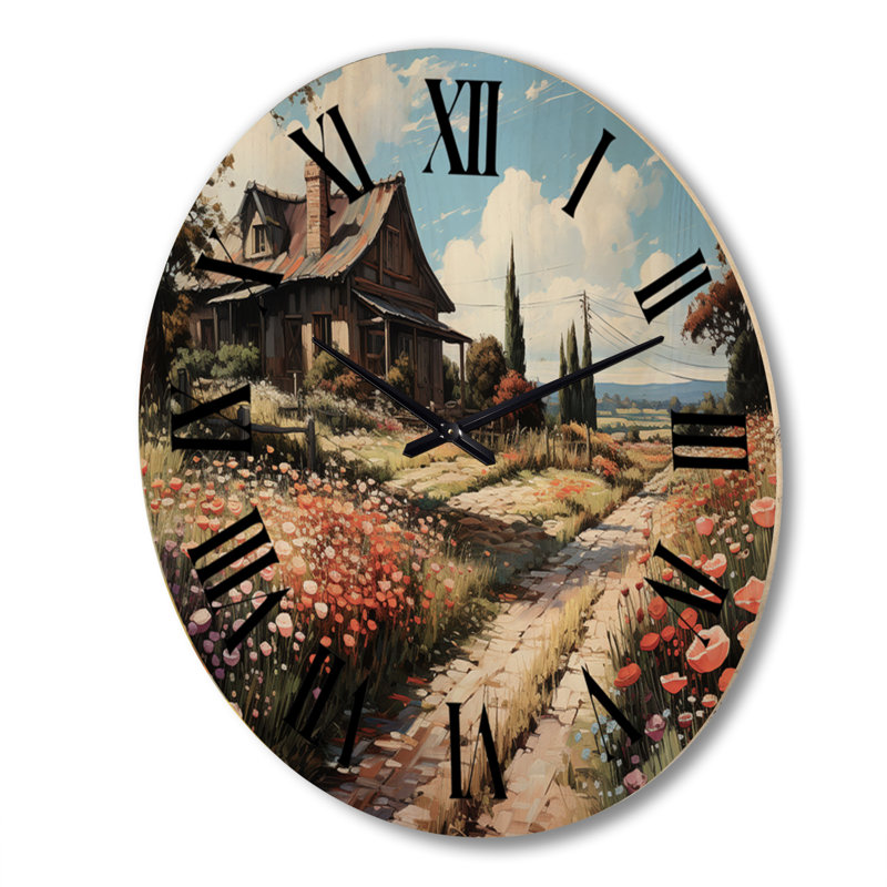 Horloge murale en bois campagne, Très grand