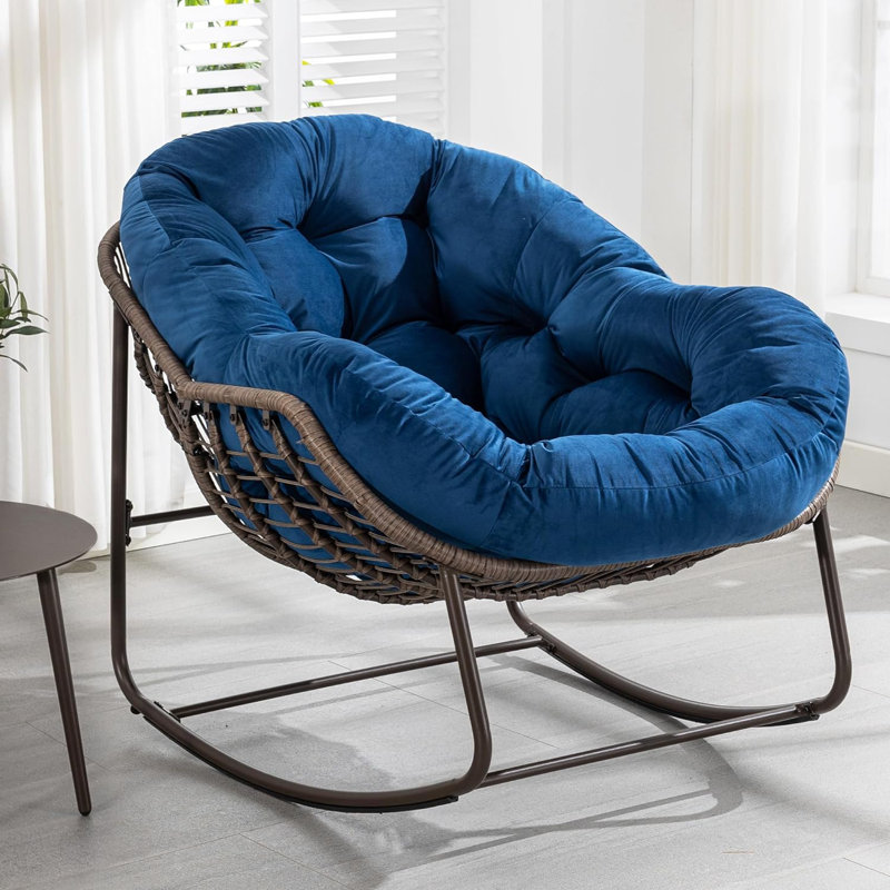 Chaise berçante Sazmin, Vert olive