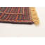 Tapis bleu / mauve en laine Kilim fabriqué à la main