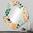Multicolor Mid Century Pattern On Beige - Midcentury Asymmetrical Mid-Century Large Wall Mirror-107230030