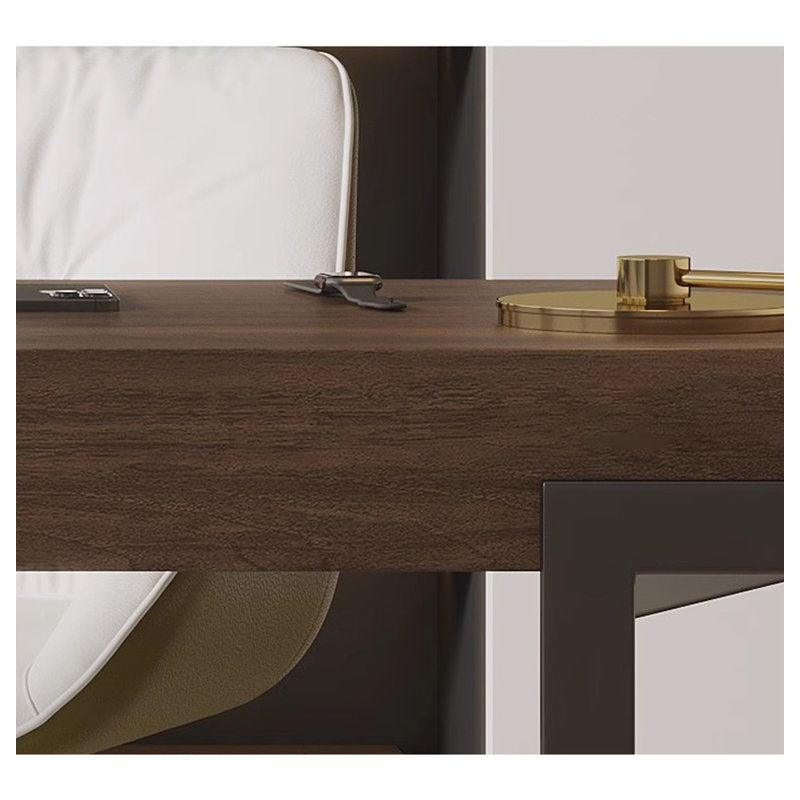 Bureau en bois massif noyer Minimalist, H 29,53 po x l 62,99 po x P 23,62 po