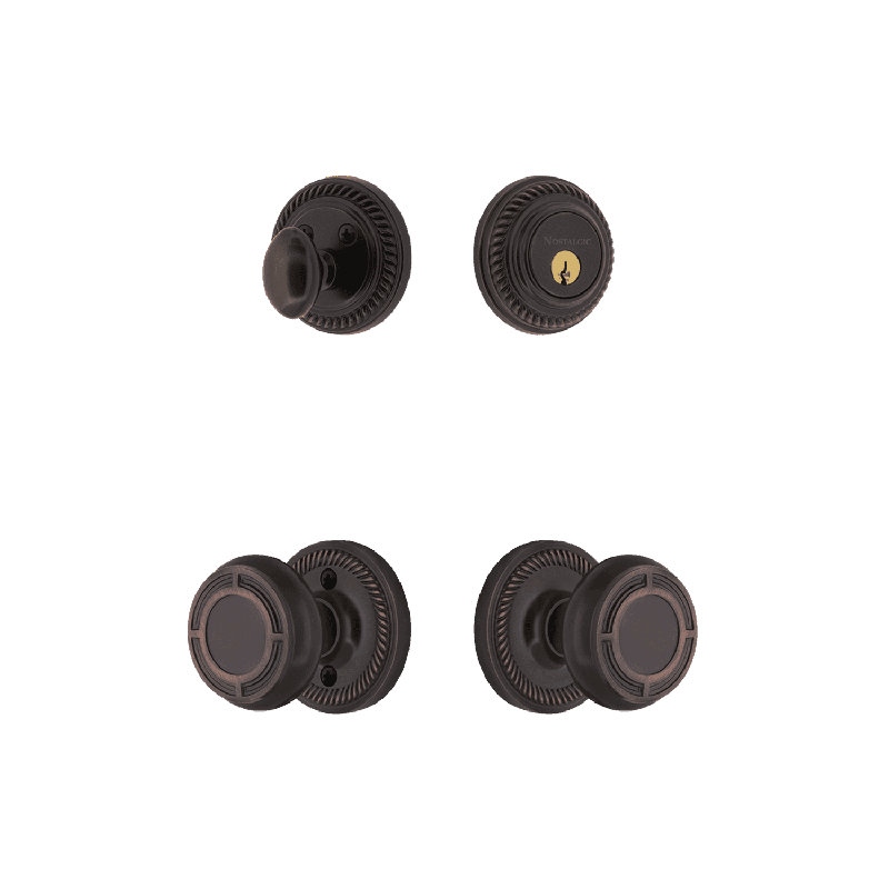 Ensemble de rosette Nostalgic Warehouse, Bronze intemporel, 2.375