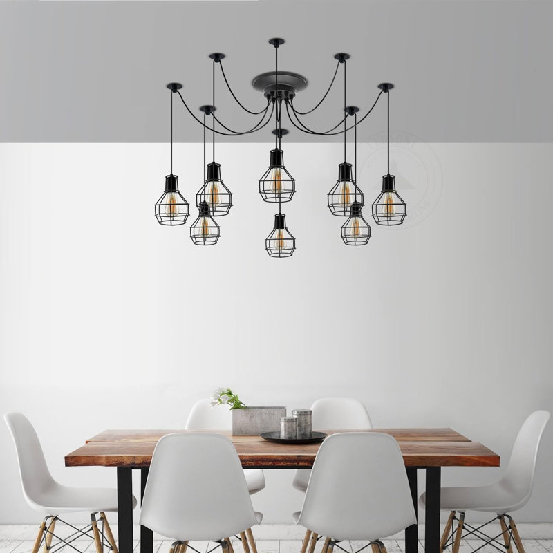 - Light Black Cluster Pendant, 8
