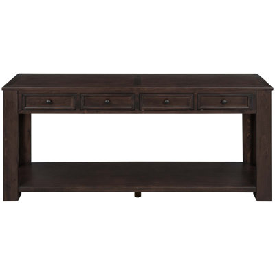 Hudis Console Table Sofa Table Sideboard with Storage Drawers and Bottom Shelf