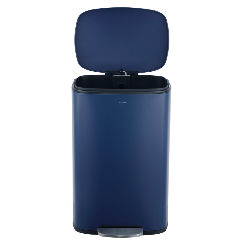 Steel Step On Kitchen Trash Can - 8 Gallons, Denim Blue
