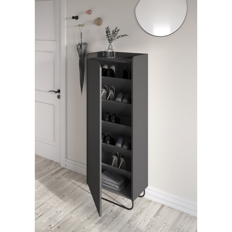 11 Pair Shoe Storage Cabinet, Graphite