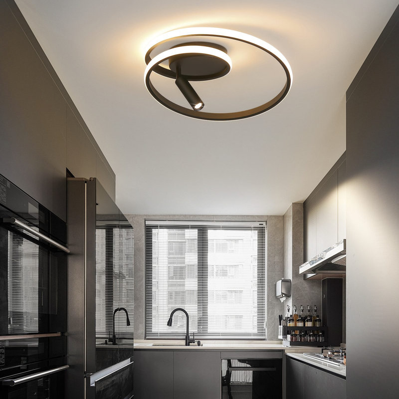 Ceiling lamp LED ceiling light Dimmable: 40cm bedroom lamp Modern design 37W living room lamp with spotlight with remote control Kitchen lamp for bedroom House apartment Living room