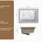 Undermount Bathroom Sink White Rectangle Porcelain Ceramic Vessel Sinks Deep Basin With Overflow Lavatory Vanity Sink Mounted Under The Counter
