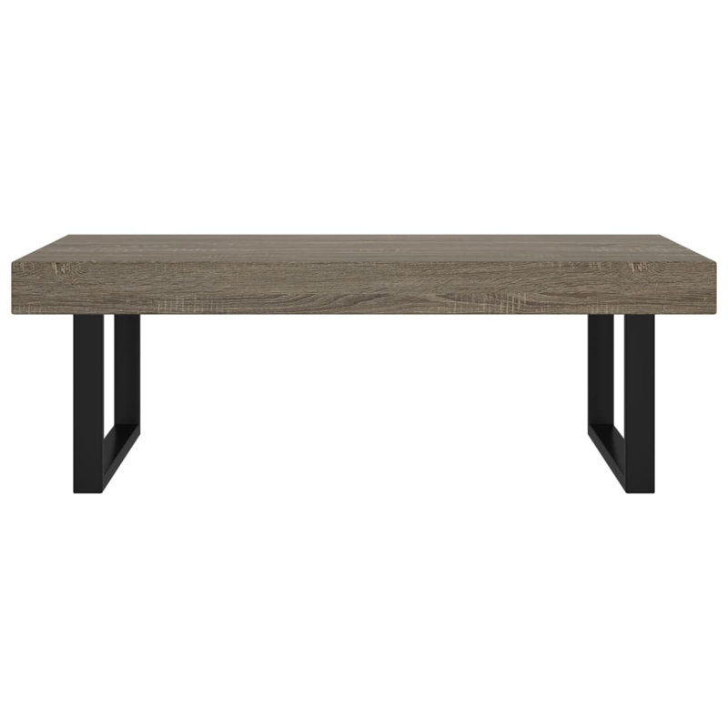 Diamondville Frame Coffee Table, 40cm H x 120cm W x 60cm D, Grey/Black