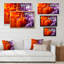 Encre orange et rose fluide, reproduction sur toile flottante-1066506021-1066506026