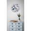 Horloge murale Terrazzo, mosaïque mauve en pierre, décor moderne en verre trempé, montre abstraite ronde - cadeau de pendaison de crémaillère unique pour la maison-148115801-148115750