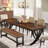 Dollis 78.74" Iron Dining Table （Whitout Chair)-310241128-312699967