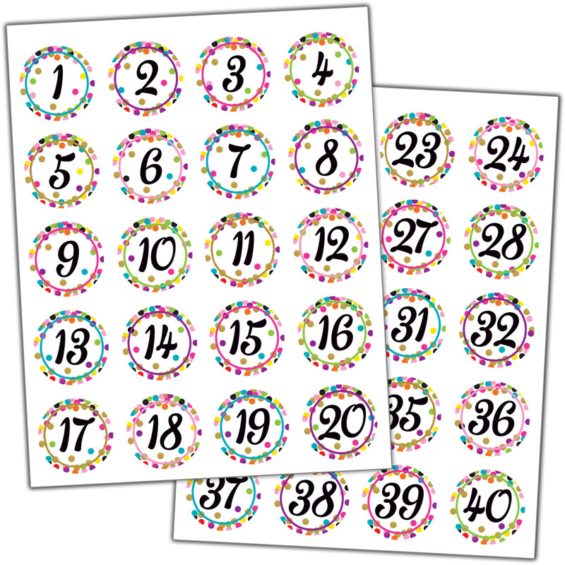 Modèle de numéro de confettis