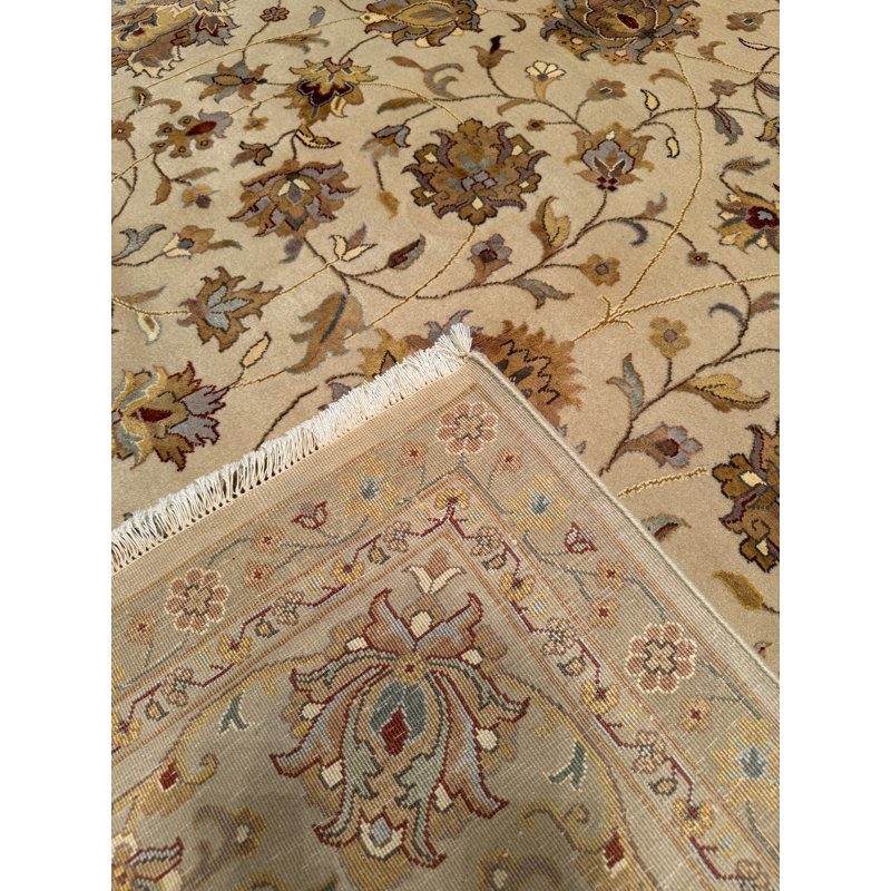 Tapis en laine beige noué à la main Original Original