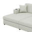 Canapé-lit surdimensionné de 86,5 po, canapé-lit modulaire en velours côtelé avec 2 coussins décoratifs, ports USB et porte-gobelets-852635970