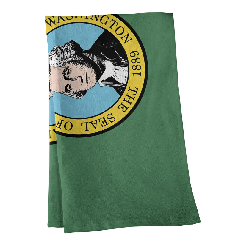 Serviette de thé à drapeau washington, Sergé de coton