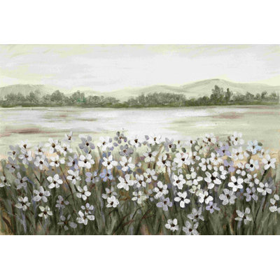 " Green Grassed Landscape " Painting Print