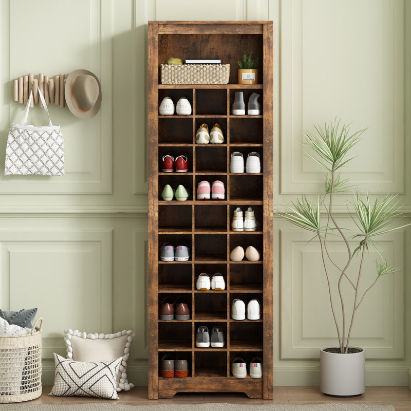 Stylish Design 30 Shoe Cubby Console
