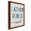 Lather Rinse Répétition - cadre photo, art textuel sur toile-1187212346-1187212351