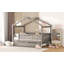 Lit en bois avec lit gigogne simple-508615557