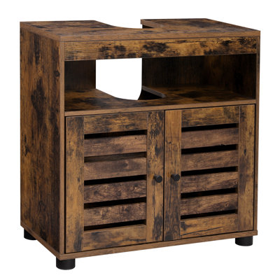 Mayfair 60cm Single Bathroom Vanity Base Only in Brown