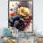 Toile avec cadre flottant noir