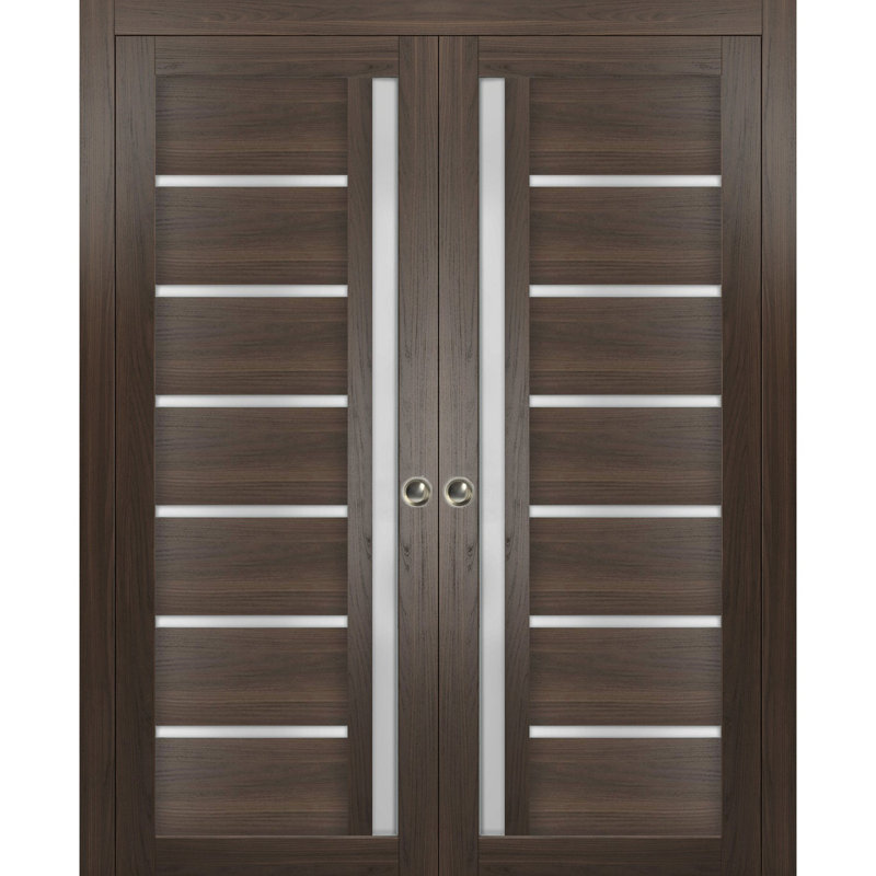 Portes coulissantes en bois givré Quadro, 79,5 po x 17 po