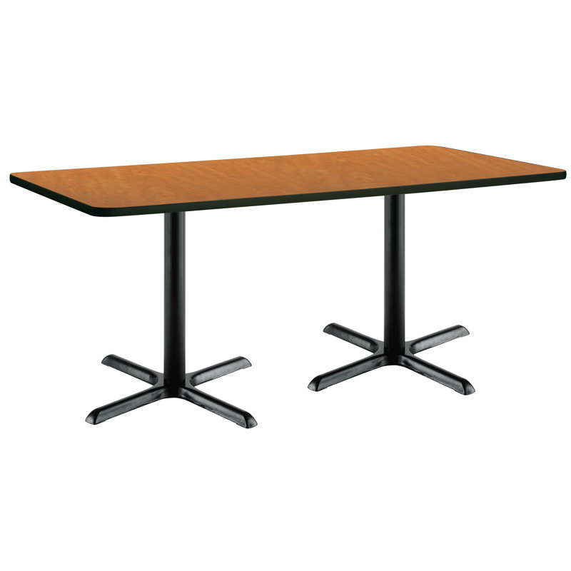 72" L Breakroom Table and Chair Set, Medium Oak, 29" H x 36" W x 72" L