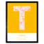 Tunis Yellow - Single Picture Frame Typography