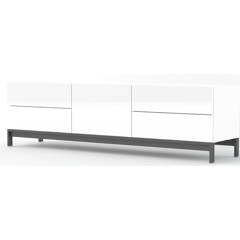 Feliciano TV Stand for TVs up to 75", Glossy White