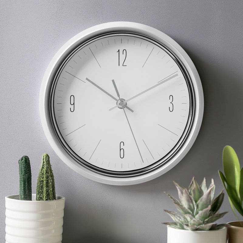 Gilbreath Retro Wall Clock, White