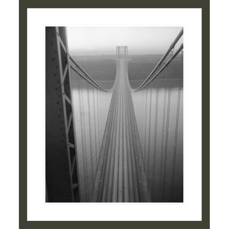 Le pont George Washington par Inconnu - Impression Giclée sur cadre, H 28,22 po x l 23,5 po
