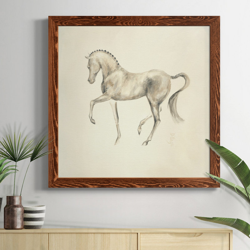 DRESSAGE HORSE II - Toile encadrée de qualité supérieure - prête à être accrochée, H 35,5 po x l 35,5 po x P 1,5 po