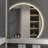 Wall Mounted Dimmable Semicircular LED Mirror Anti-Fog Backlit Lighted Bathroom Vanity Mirror-747328881
