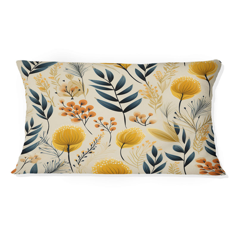 Botanical Flowers Rustic Charm II - Coussin décoratif imprimé botanique