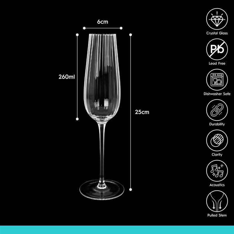 240ml Flute, Set of 24