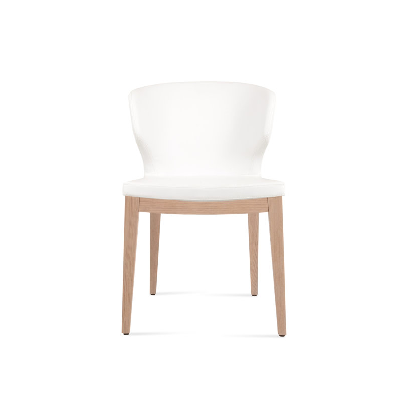 Amed Plus Wood Chair, White, Natural