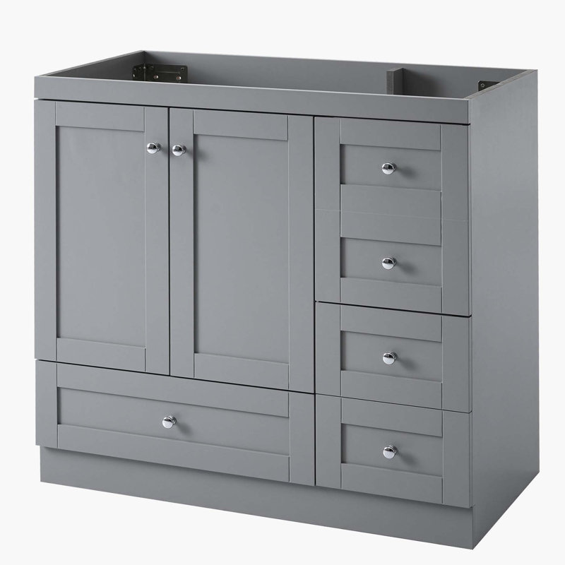 35'' Single Bathroom Vanity Base Only, Gray
