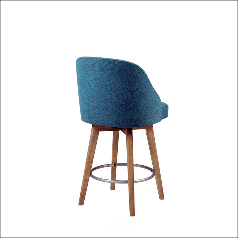 Tabouret de comptoir avec siège pivotant, Bleu