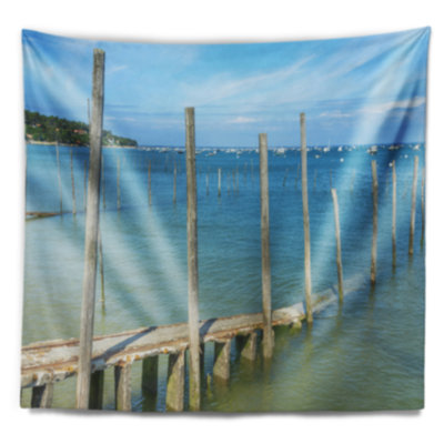 Tapisserie «Seascape Wooden Pies» par Blue Sea