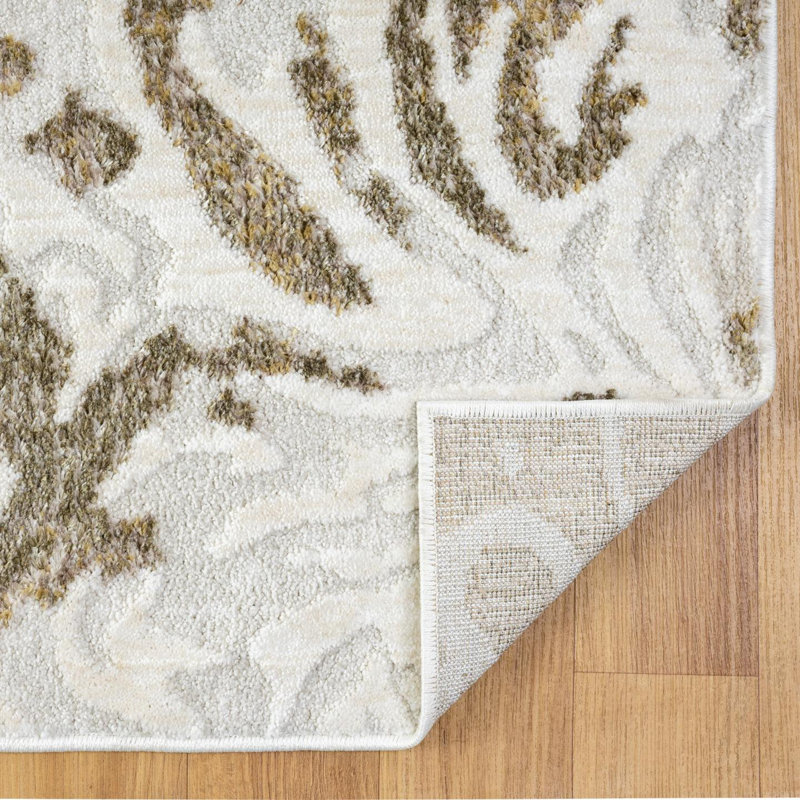 Modern Distressed Marble Area Rug, Rectangle 7'9" x 9'11"