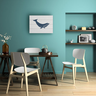 Menina Lisboa Blue Whale Wood Slat Art