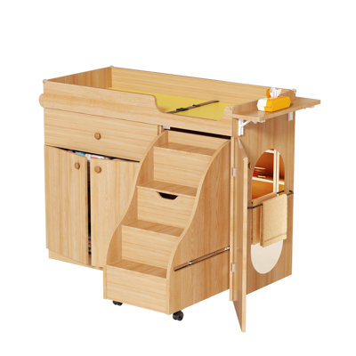 Commode à langer avec tiroirs et tablettes réglables Modern