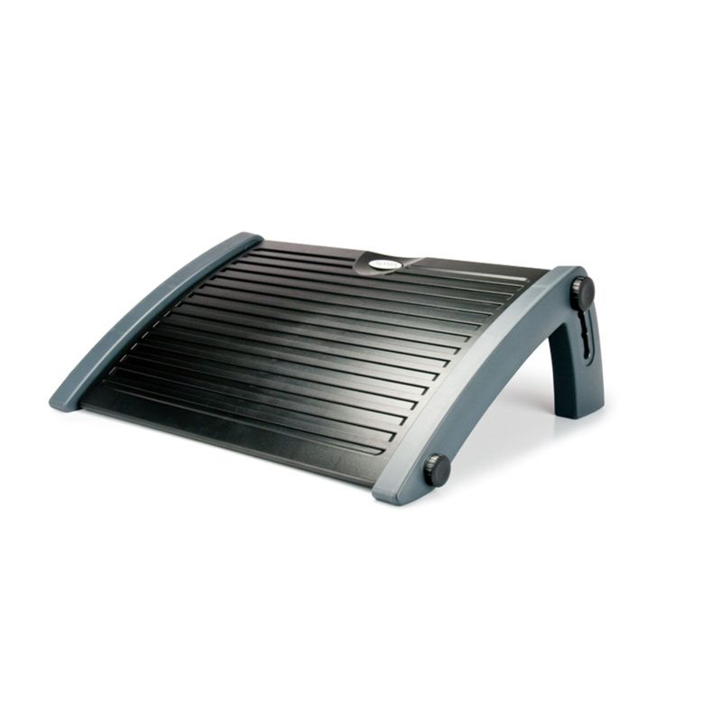 Aidata Adjustable Black and Gray Ergonomic Footrest