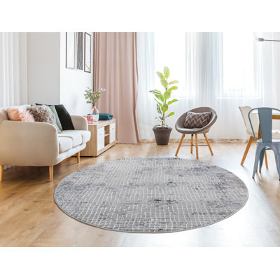 United Weavers Falzini Devine Grey Round Rug 7'10" RD