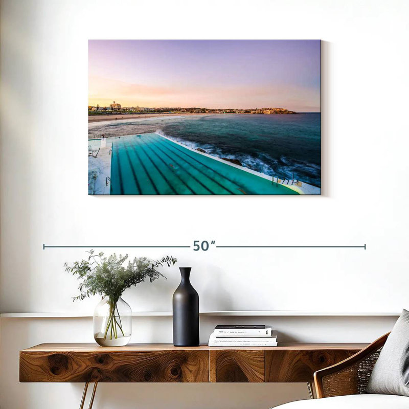 Vue de Gillard depuis la piscine Icebergs de Bondi, H 24 po x l 36 po