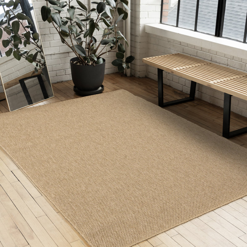 Tapis d'intérieur brun Hermosillo, Rectangle 6 pi 4 po x 9 pi 6 po