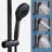 Solid Brass High-Flow Wall Mounted Tub Shower Faucet Set, Single Handle Shower Trim Kit With Handheld Shower