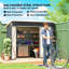 Outsunny 7.5 x 4.3ft Metal Garden Storage Shed Waterproof Vents-123497282